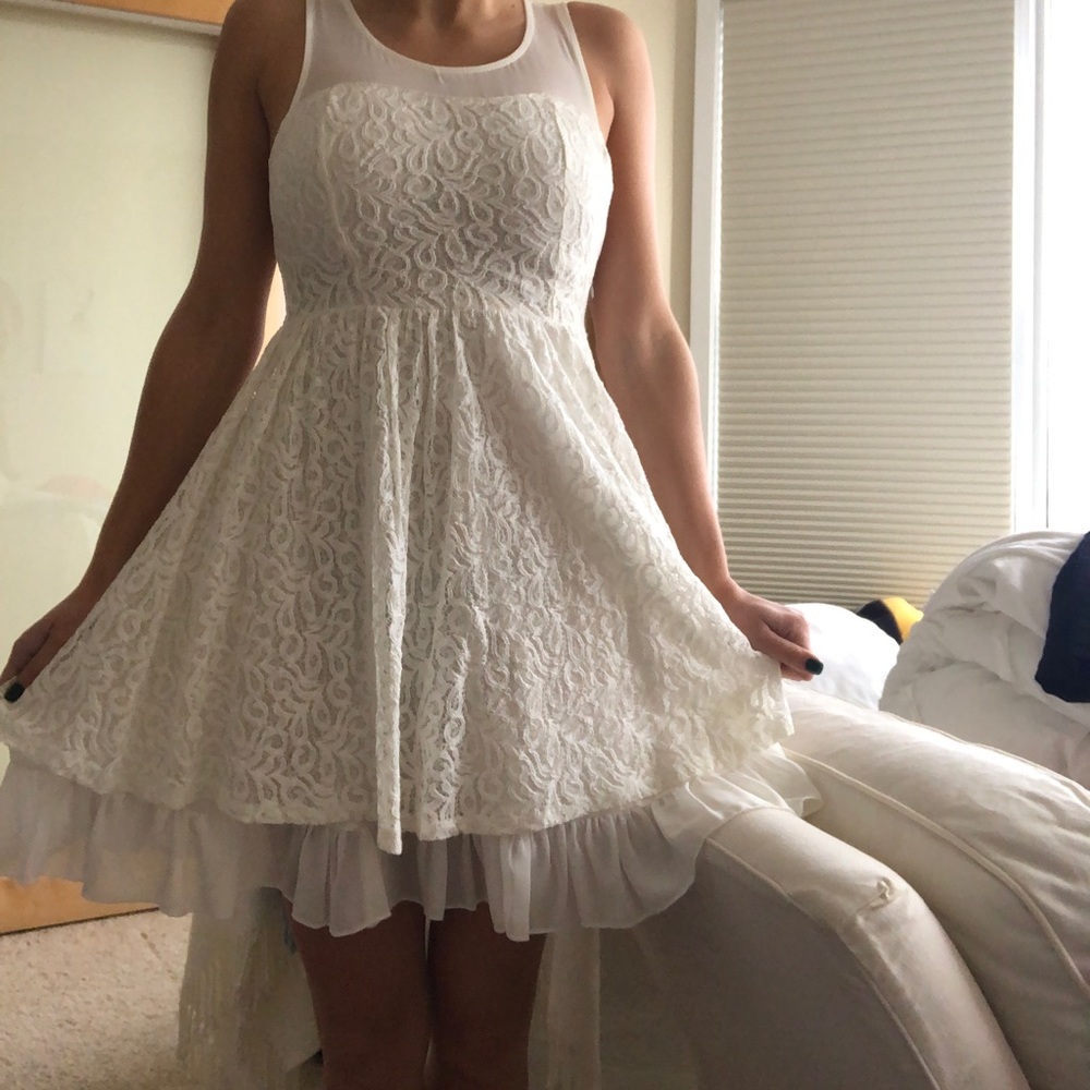 Lace White Dress